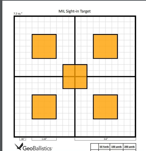 Sighting in a mil based scope (cool target alert)